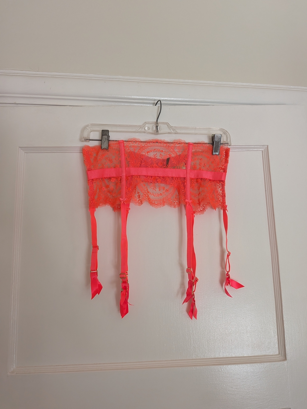 Dita Von Teese Severine Suspender Garter Belt Neon Coral L